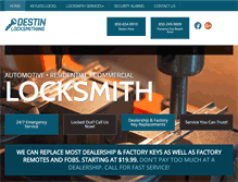 Tablet Screenshot of destinlocksmithing.com